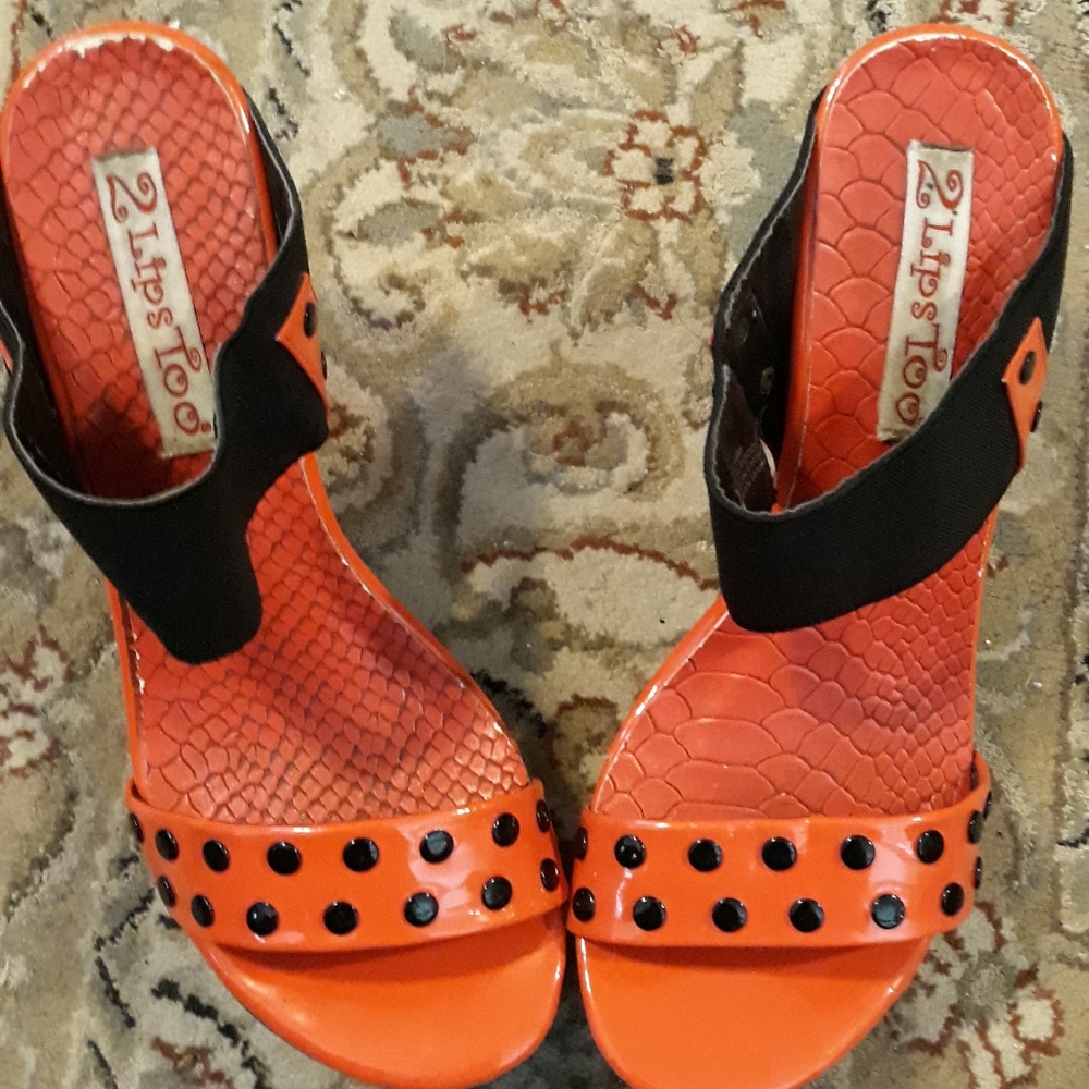 Steampunk wedge sandals, 10